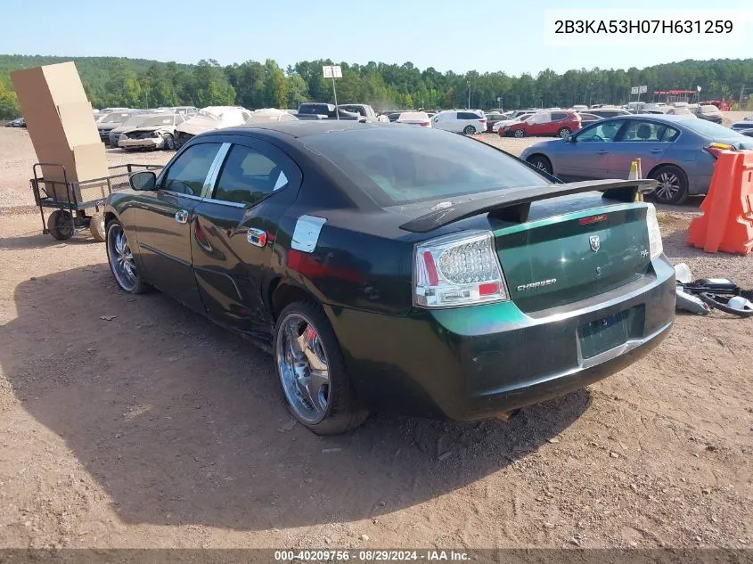 2007 Dodge Charger Rt VIN: 2B3KA53H07H631259 Lot: 40209756