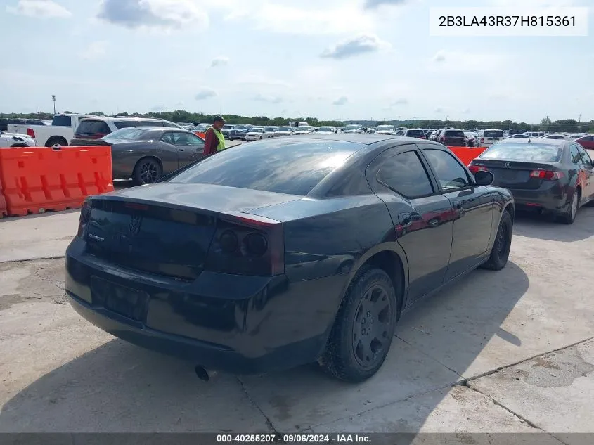 2007 Dodge Charger VIN: 2B3LA43R37H815361 Lot: 40255207