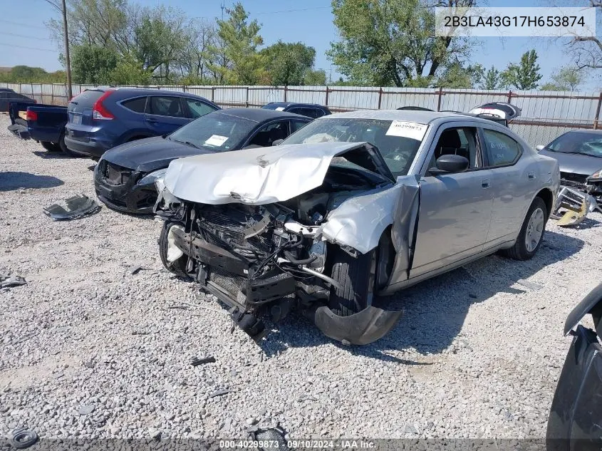 2007 Dodge Charger Se/Sxt VIN: 2B3LA43G17H653874 Lot: 40299873