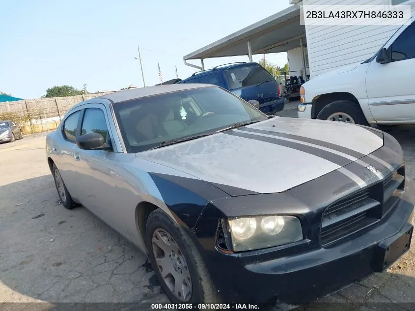 2007 Dodge Charger VIN: 2B3LA43RX7H846333 Lot: 40312055