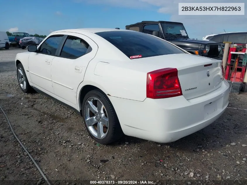 2007 Dodge Charger Rt VIN: 2B3KA53HX7H822963 Lot: 40378373