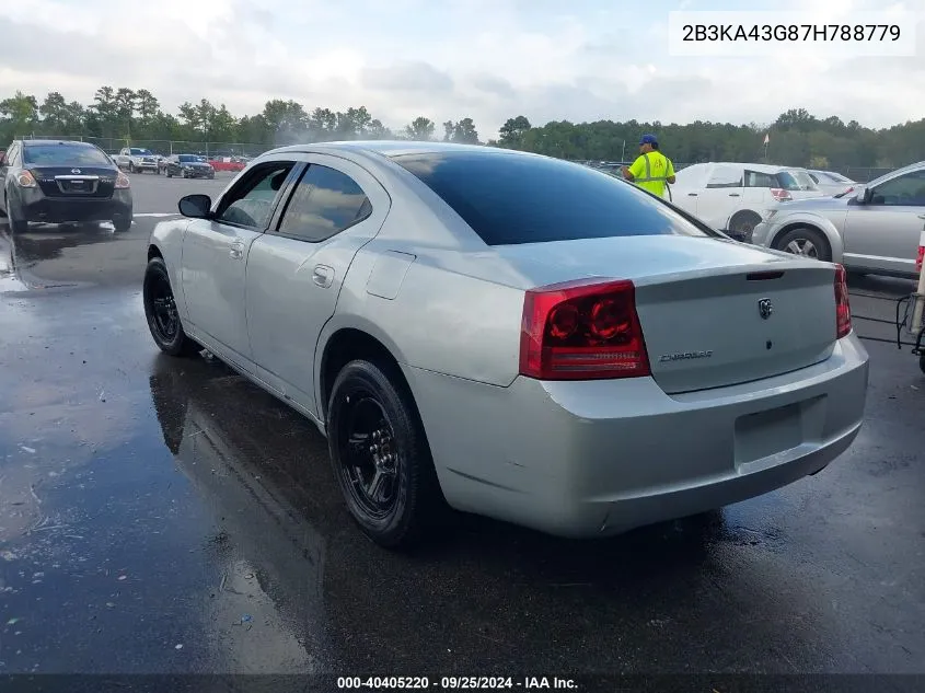 2007 Dodge Charger VIN: 2B3KA43G87H788779 Lot: 40405220