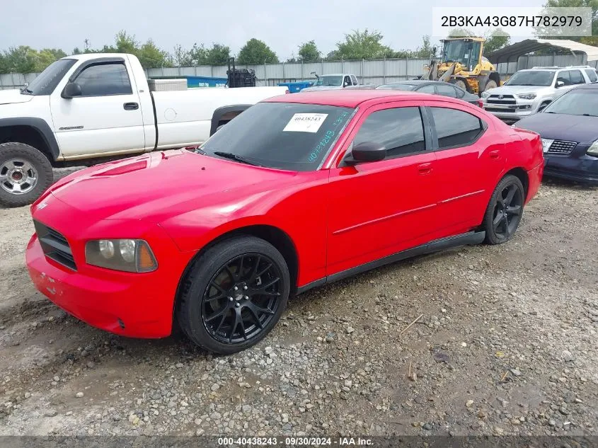 2007 Dodge Charger VIN: 2B3KA43G87H782979 Lot: 40438243