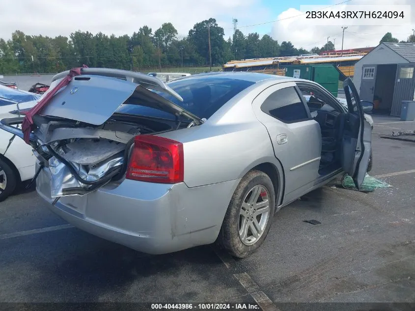 2007 Dodge Charger Se/Sxt VIN: 2B3KA43RX7H624094 Lot: 40443986