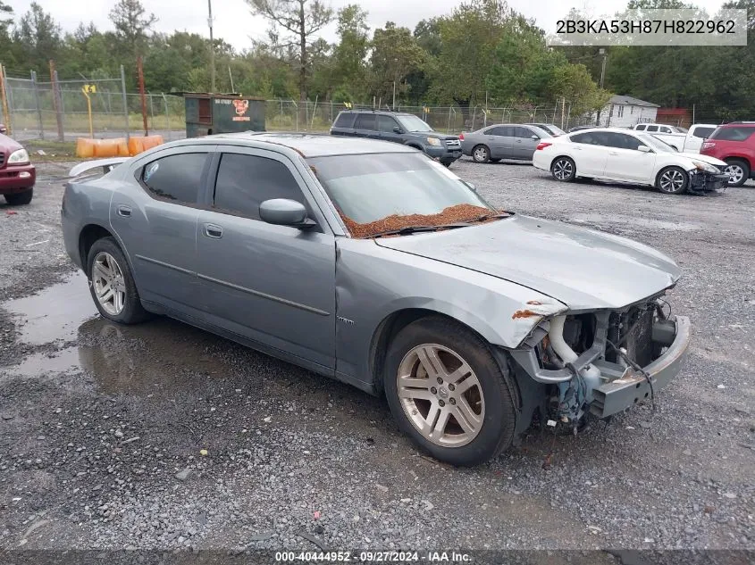 2007 Dodge Charger Rt VIN: 2B3KA53H87H822962 Lot: 40444952