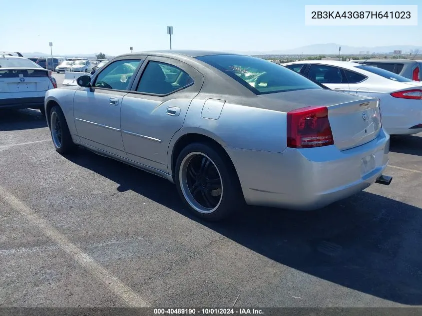 2007 Dodge Charger VIN: 2B3KA43G87H641023 Lot: 40489190