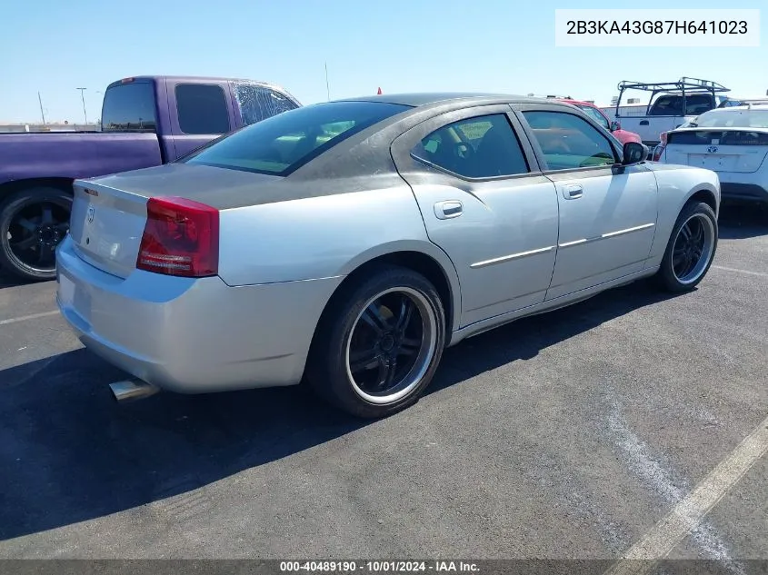 2007 Dodge Charger VIN: 2B3KA43G87H641023 Lot: 40489190