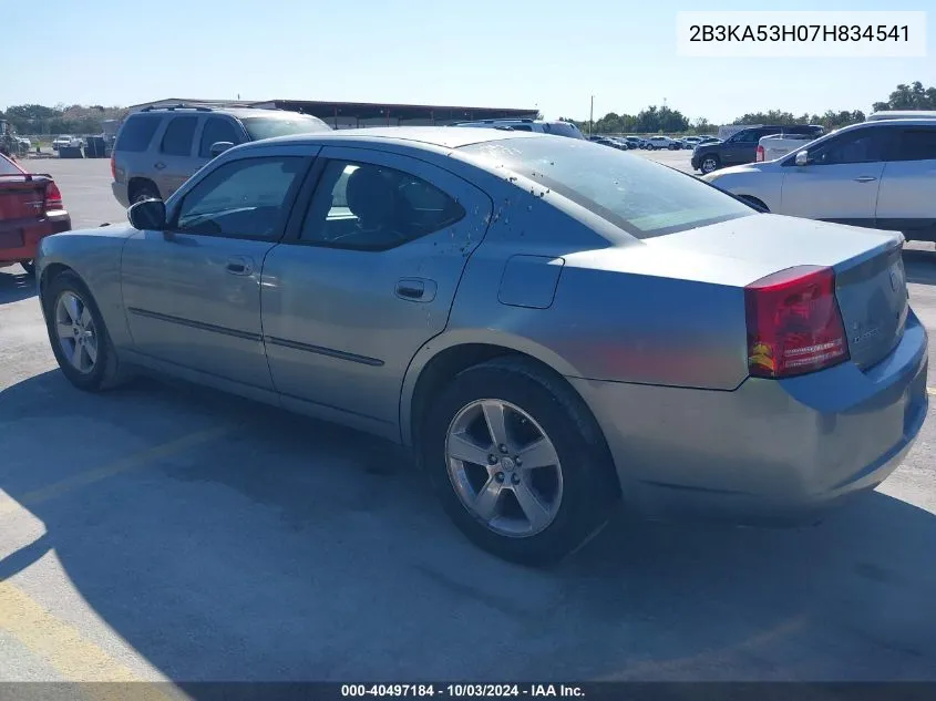 2007 Dodge Charger Rt VIN: 2B3KA53H07H834541 Lot: 40497184