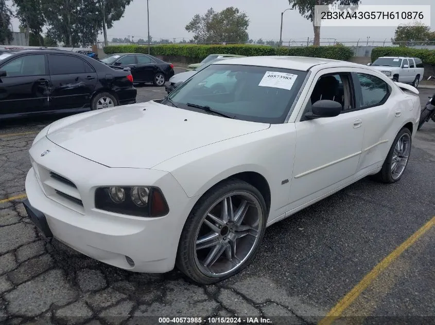 2007 Dodge Charger VIN: 2B3KA43G57H610876 Lot: 40573985