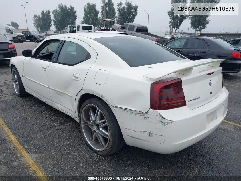 2007 Dodge Charger VIN: 2B3KA43G57H610876 Lot: 40573985