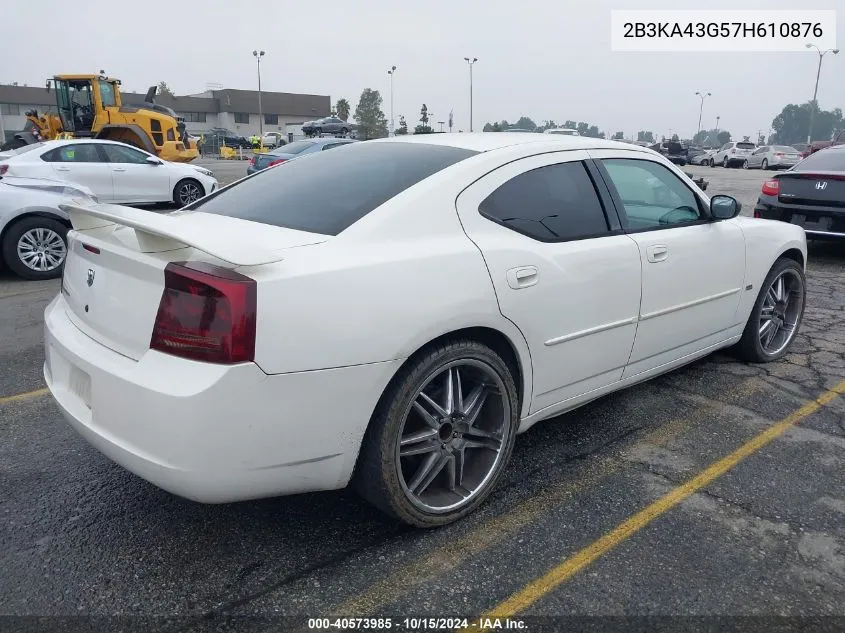 2007 Dodge Charger VIN: 2B3KA43G57H610876 Lot: 40573985