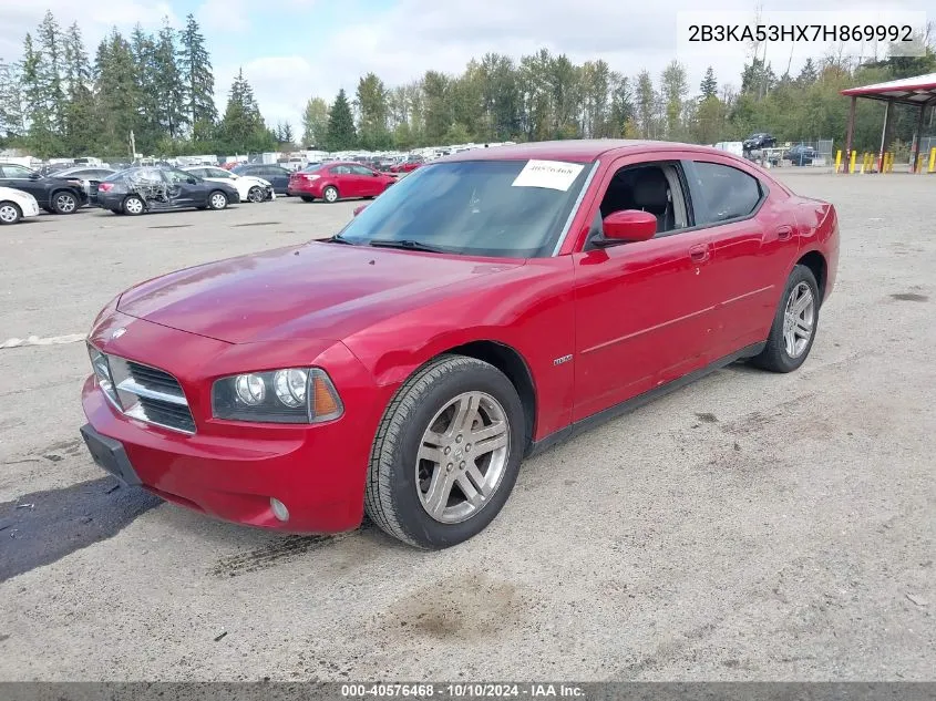 2007 Dodge Charger Rt VIN: 2B3KA53HX7H869992 Lot: 40576468