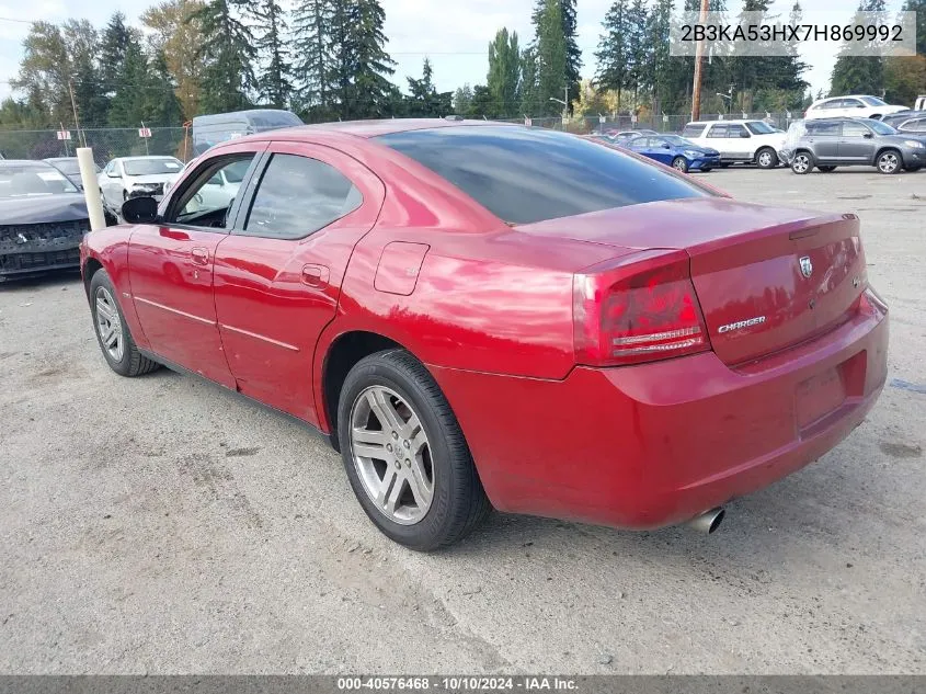 2007 Dodge Charger Rt VIN: 2B3KA53HX7H869992 Lot: 40576468