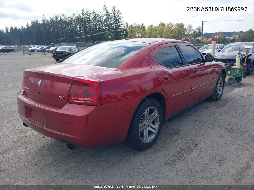 2007 Dodge Charger Rt VIN: 2B3KA53HX7H869992 Lot: 40576468