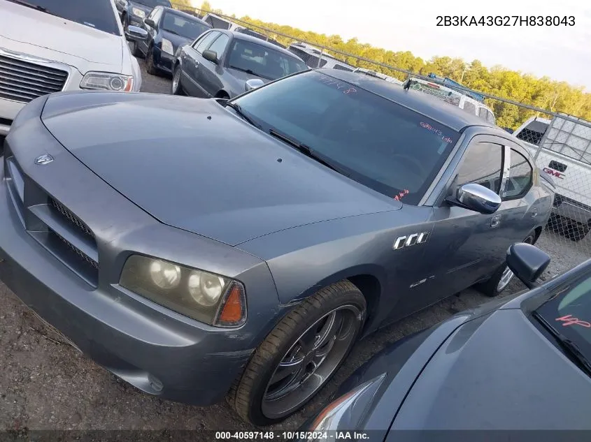 2007 Dodge Charger VIN: 2B3KA43G27H838043 Lot: 40597148