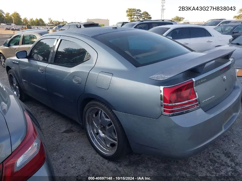 2007 Dodge Charger VIN: 2B3KA43G27H838043 Lot: 40597148