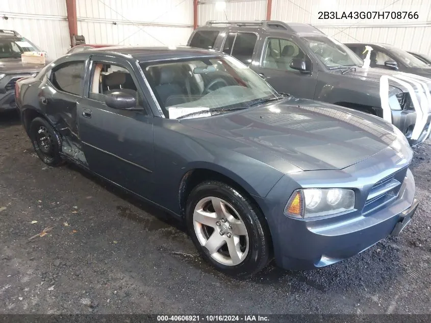 2007 Dodge Charger VIN: 2B3LA43G07H708766 Lot: 40606921