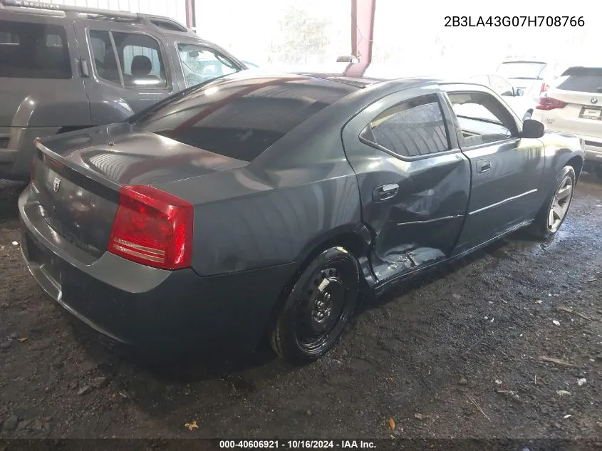 2007 Dodge Charger VIN: 2B3LA43G07H708766 Lot: 40606921