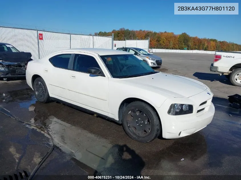 2007 Dodge Charger VIN: 2B3KA43G77H801120 Lot: 40675231