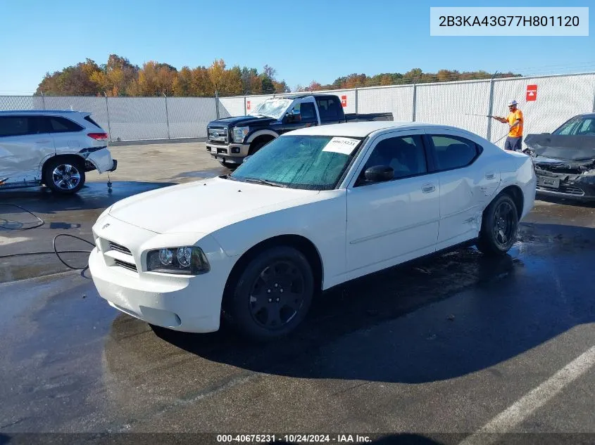 2007 Dodge Charger VIN: 2B3KA43G77H801120 Lot: 40675231