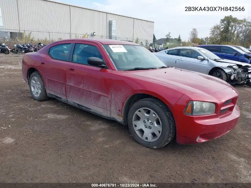 2007 Dodge Charger VIN: 2B3KA43GX7H842566 Lot: 40676781