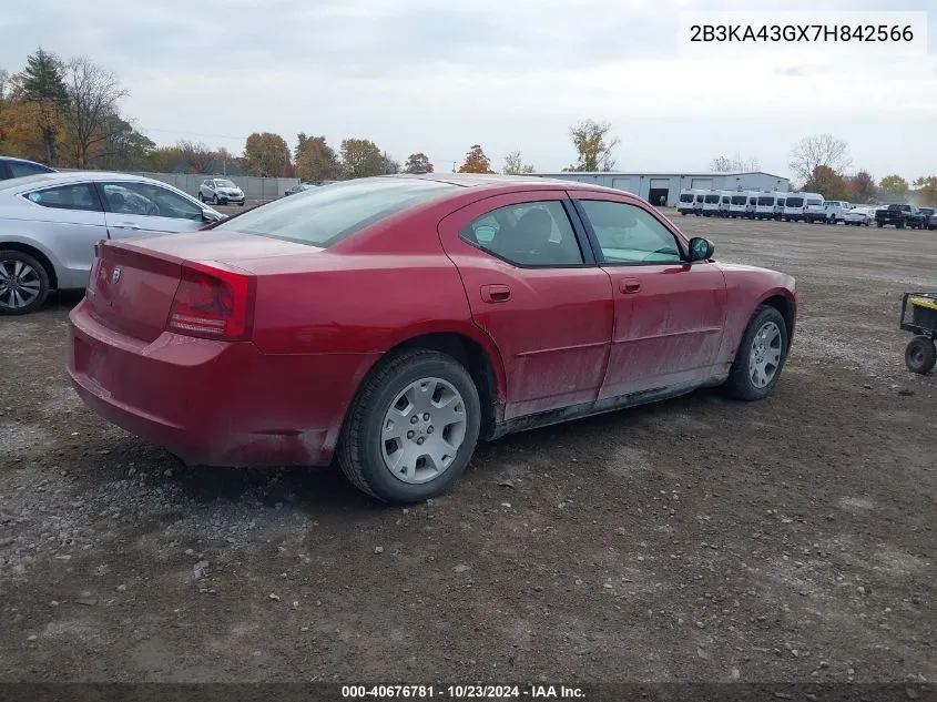 2007 Dodge Charger VIN: 2B3KA43GX7H842566 Lot: 40676781