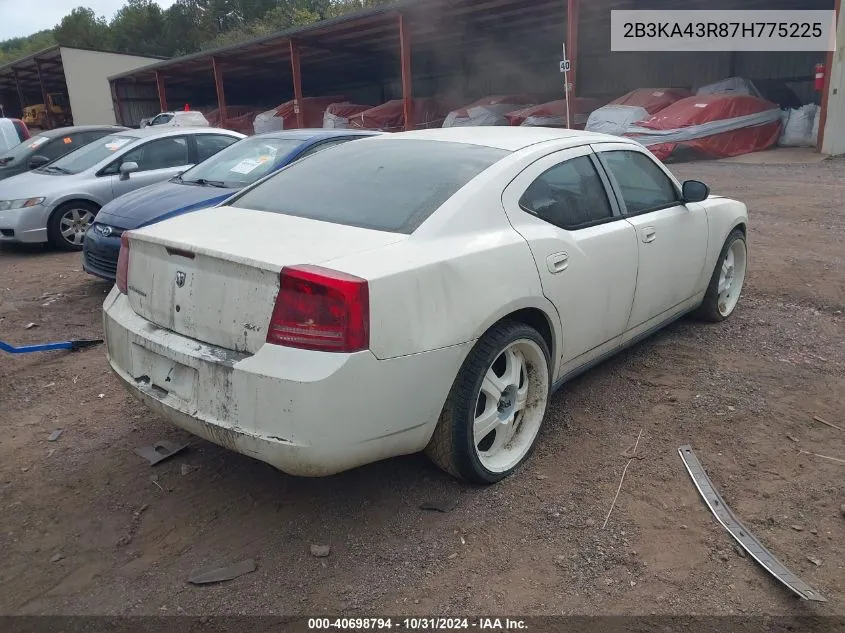 2007 Dodge Charger VIN: 2B3KA43R87H775225 Lot: 40698794