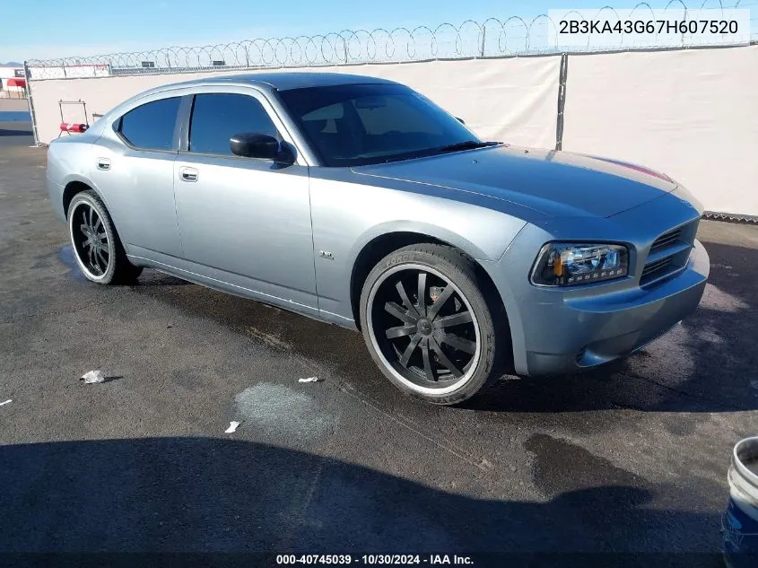 2007 Dodge Charger VIN: 2B3KA43G67H607520 Lot: 40745039