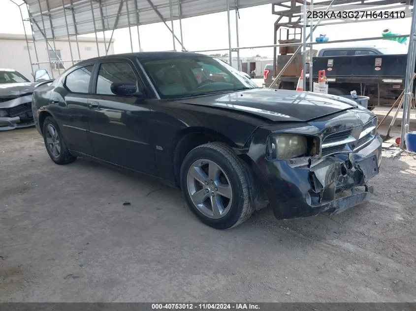 2007 Dodge Charger VIN: 2B3KA43G27H645410 Lot: 40753012