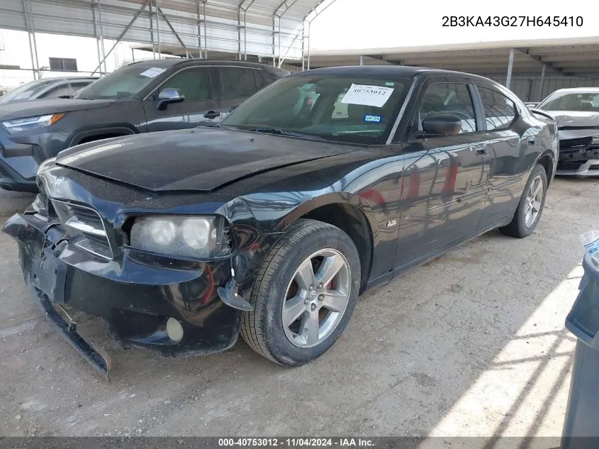 2007 Dodge Charger VIN: 2B3KA43G27H645410 Lot: 40753012