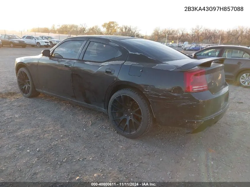 2007 Dodge Charger VIN: 2B3KA43G97H857088 Lot: 40800611