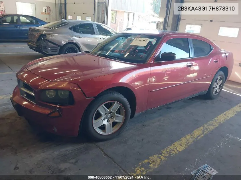 2007 Dodge Charger VIN: 2B3KA43G17H878310 Lot: 40806552