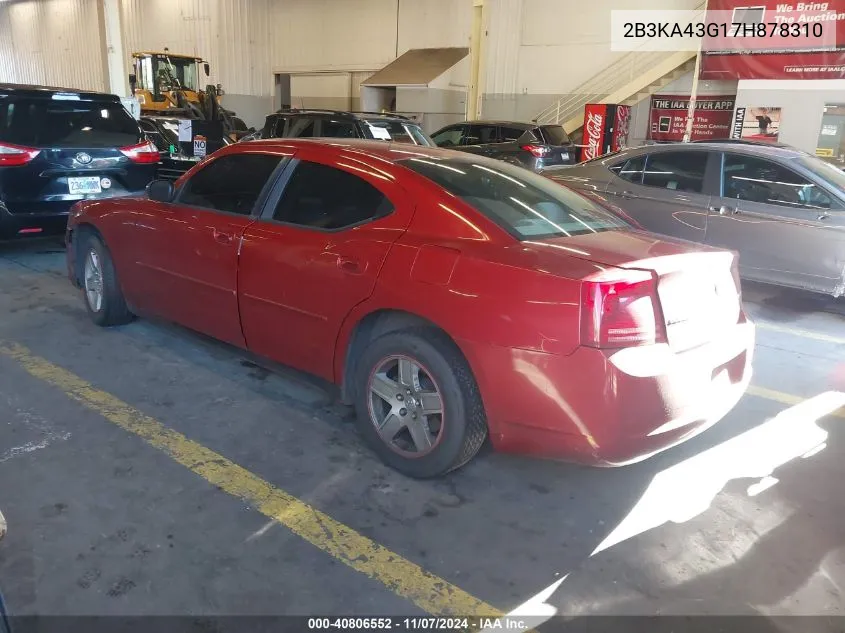 2007 Dodge Charger VIN: 2B3KA43G17H878310 Lot: 40806552