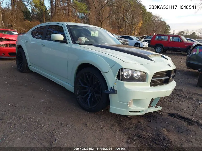 2007 Dodge Charger Rt VIN: 2B3KA53H17H648541 Lot: 40839452