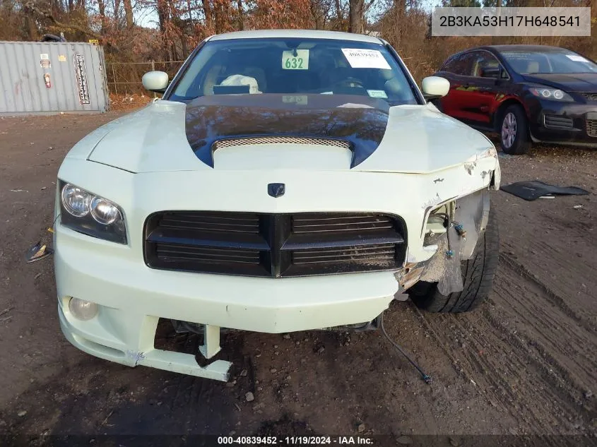 2007 Dodge Charger Rt VIN: 2B3KA53H17H648541 Lot: 40839452