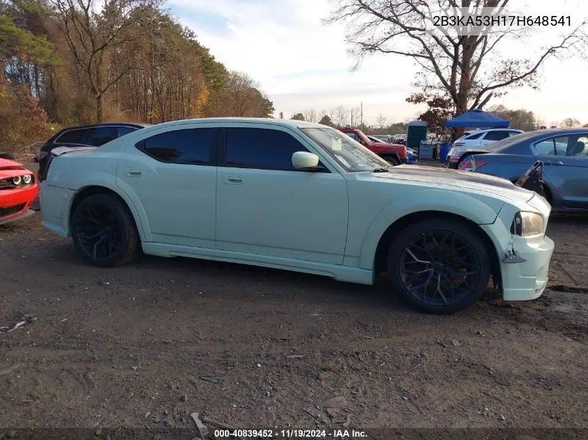 2007 Dodge Charger Rt VIN: 2B3KA53H17H648541 Lot: 40839452