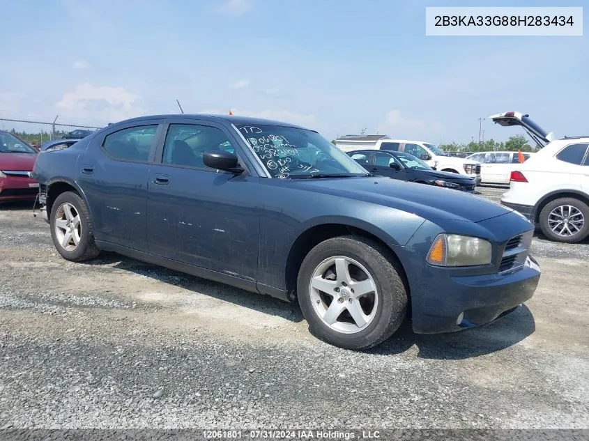 2008 Dodge Charger Sxt VIN: 2B3KA33G88H283434 Lot: 12061801