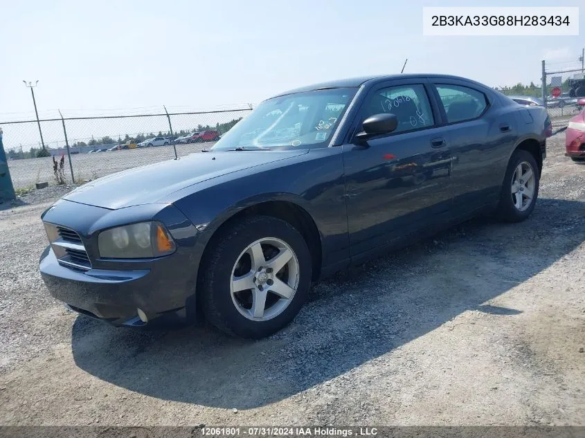 2008 Dodge Charger Sxt VIN: 2B3KA33G88H283434 Lot: 12061801