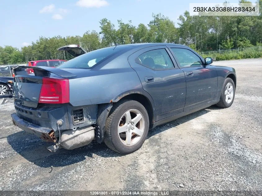 2008 Dodge Charger Sxt VIN: 2B3KA33G88H283434 Lot: 12061801