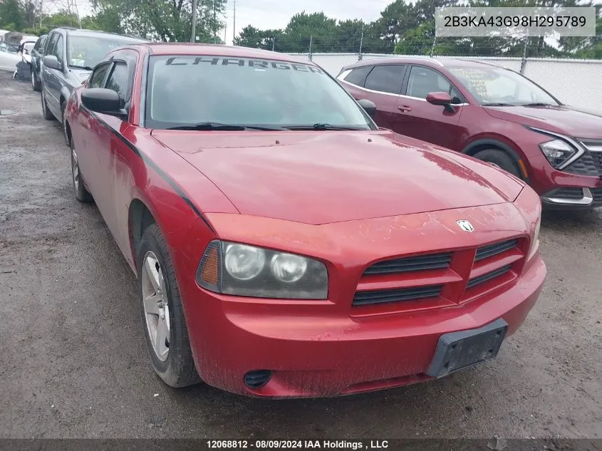 2008 Dodge Charger VIN: 2B3KA43G98H295789 Lot: 12068812