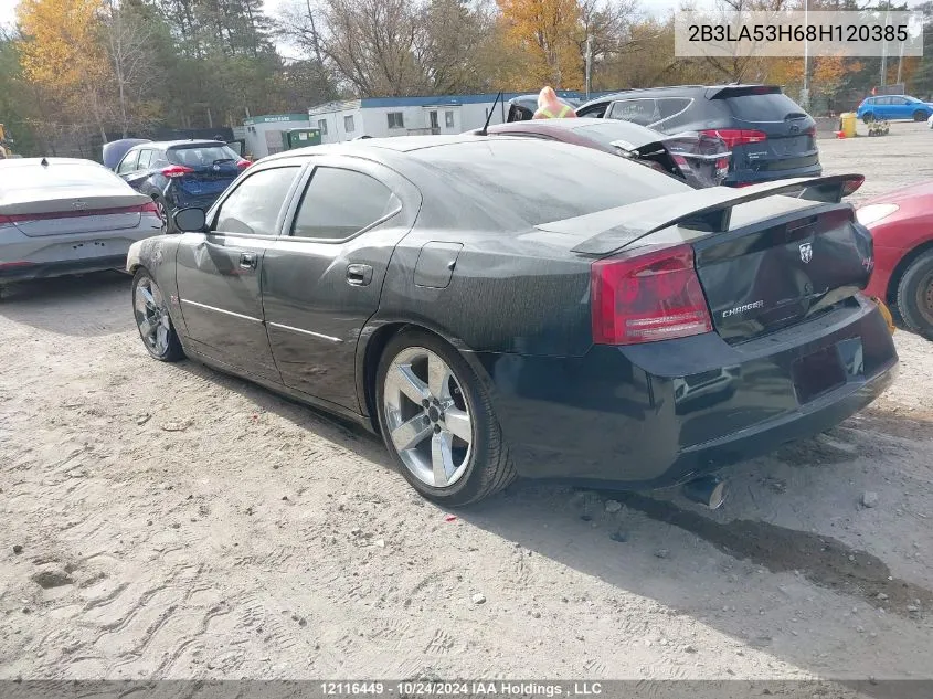 2008 Dodge Charger R/T VIN: 2B3LA53H68H120385 Lot: 12116449