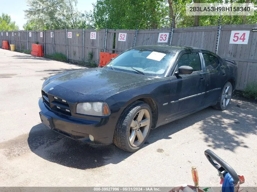 2008 Dodge Charger R/T VIN: 2B3LA53H98H158340 Lot: 39527996