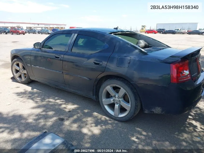 2008 Dodge Charger R/T VIN: 2B3LA53H98H158340 Lot: 39527996