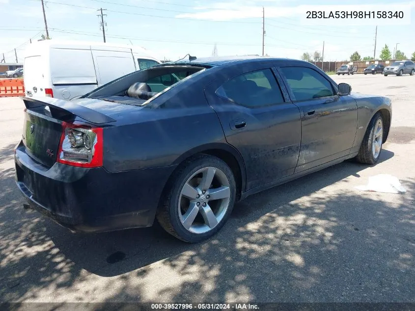 2008 Dodge Charger R/T VIN: 2B3LA53H98H158340 Lot: 39527996