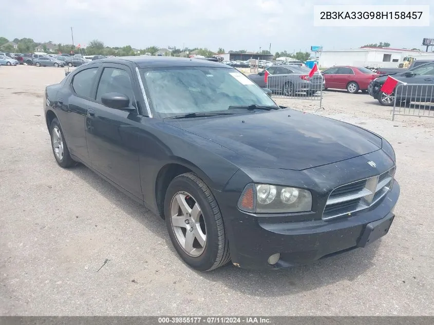 2008 Dodge Charger Sxt VIN: 2B3KA33G98H158457 Lot: 39855177