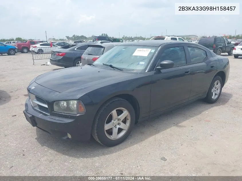 2008 Dodge Charger Sxt VIN: 2B3KA33G98H158457 Lot: 39855177