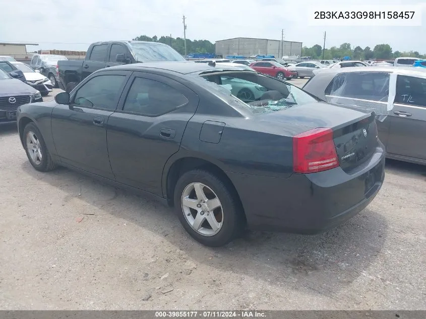 2008 Dodge Charger Sxt VIN: 2B3KA33G98H158457 Lot: 39855177