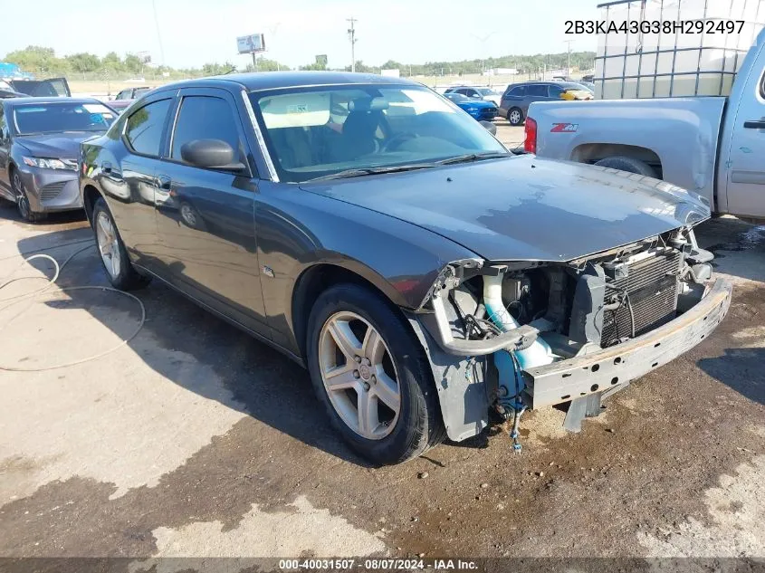 2008 Dodge Charger VIN: 2B3KA43G38H292497 Lot: 40031507