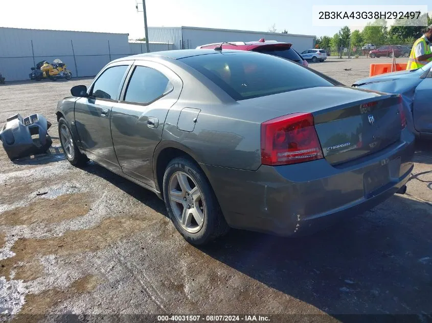 2008 Dodge Charger VIN: 2B3KA43G38H292497 Lot: 40031507