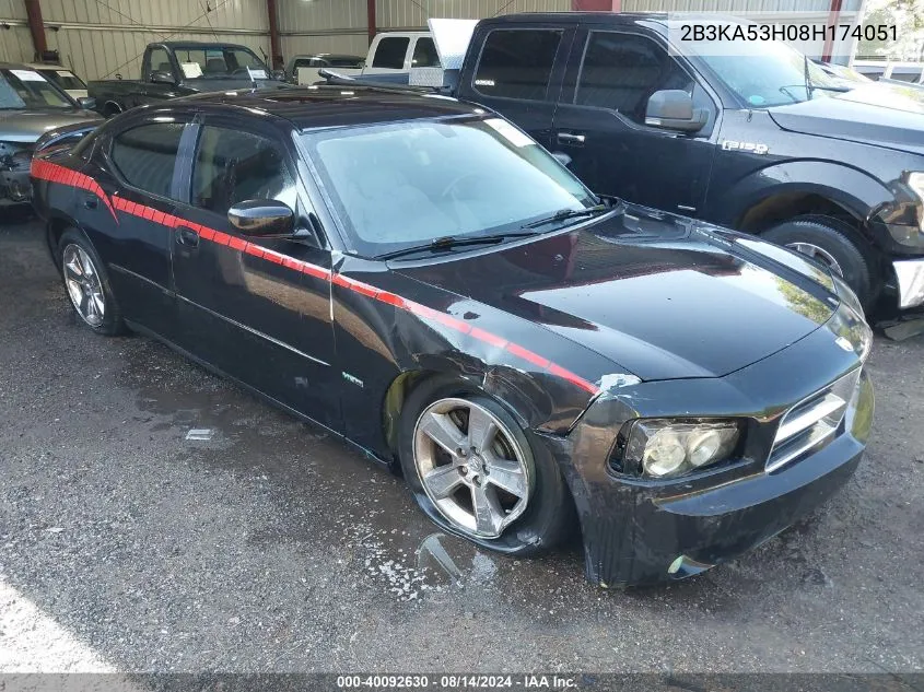 2008 Dodge Charger R/T VIN: 2B3KA53H08H174051 Lot: 40092630